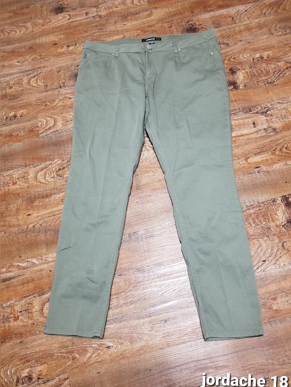 Jordache Jean 18 Sage Green Skinny Denim